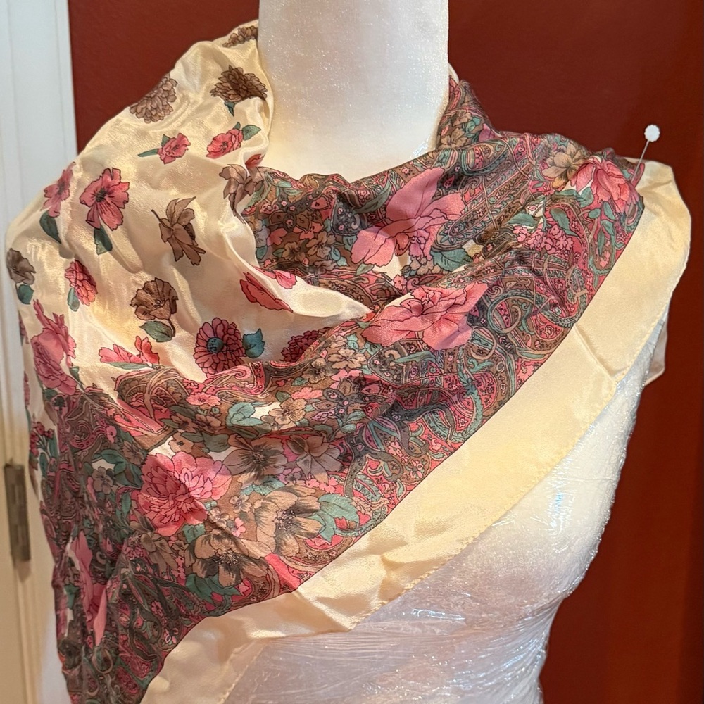 Floral Silk Scarf